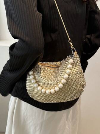 时尚奢华水钻装饰手提包、正式晚礼服包、派对、聚会、女士正式手包