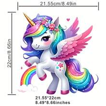 1pc/2pcs/3pcs/Rainbow Cute Unicorn Clothing Patch Cloth DIY A-Level Washable Adhesive Cloth Heat Transfer Adhesive Cloth Women's/Men's T-Shirt Bag Pillow Decoration Badge Label Baseball Hat Backpack, Etc. Available