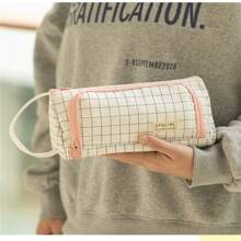 Cross-Border Supply Coreano Estilo Macaron Bloco de Cores Conversível Grande Capacidade Estojo de Lápis Atualizado Caixa de Papelaria Nova Bolsa de Lápis Bolsa de Papelaria Presente Infantil Bolsa de Moedas para Estudantes Bolsa de Armazenamento Simples para Meninos e Meninas, Estojo de Lápis, Mochila Escolar