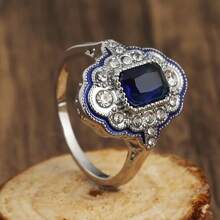 1pc Fashionable Creative Luxury Sparkling Boho Design Engagement/Wedding Ring, Suitable For Daily Wear