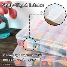 1pc 15-Compartment Washi Tape Organizer,Adjustable Compartment Grid Slot Storage Box,Clear Organizer Container Storage Box With Adjustable Dividers,Removable Clear Jewelry Divider Storage Box,For Art Supplies, Jewelry, Beads, Stationery, Stickers, And Tape,Back To School Supplies