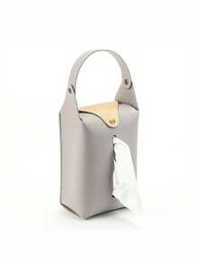 Simple Color Blocking Box, Hanging Tissue Storage Box, Household Bathroom, Living Room, Coffee Table, Car Leather Drawer Box, Storage Box, Tissue Box, Bedroom, Table, Paper Organizer, Tissue Box Cover Black, Napkin Holder Tissue, Paper Holder Storage, Kitchen Dining Table Decor For Home Kitchen Bedroom Living Room Dining Room, Home Decoration Accessories, Decorative Box,Women Wedding Gift,Summer Travel Holiday Festival Must-Have