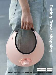 1 pieza Gorra con ventilador recargable y con energía solar, Vuelta al Colegio, 2 modos de alimentación ajustables, 3 velocidades de viento, inclinación de 45° hacia arriba y hacia abajo - Multicolor - Ver 5