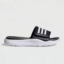 Adidas ALPHABOUNCE SLIDE 2.0輕便運動休閒拖鞋 - 黑與白 - 查看 3