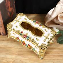 1 pieza Portarrollos de toallas de papel con diseño elegante de castillo europeo, de plástico PPSU, apto para restaurante, oficina, decoración del hogar, cocina, dormitorio, accesorios de escritorio