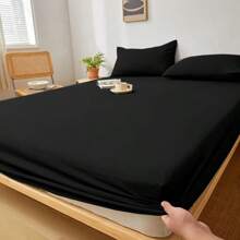 3-PIECE 400 THREADLINE QUEEN SHEET BEDDING SET PRINTED MICROPERCALE - Black - View 2