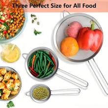 1/3 件不锈钢网状过滤器套装，不带电厨房用具，用于果汁、面粉、茶、豆浆过滤