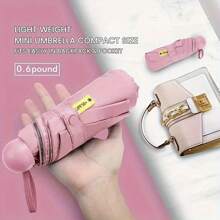 1pc Mini Foldable Umbrella UV Protection Mini Sun Umbrella Dual Use Portable Box To Store Sunshade Umbrella Mini Umbrella