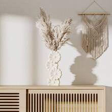 NJCHARMS 1PC White Heart Shaped Ceramic Vase, Heart Shaped Vase, Bohemian Vase, Valentine's Day Decorations Vase, For Office, Bedroom, Mantelpiece And Other Desktop Decorations, Decorative Choices Ideal For Weddings Special Occasions Rama Rama Gifts Birthday Graduation Home Decor Room Decor Flower Vase Glass Vase