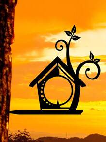 HELLOYOUNG 1 件黑色金属球花园艺术套装，作为独特的树挂庭院艺术装饰和花园装饰品，是乔迁礼物的理想选择，并拥有自然风格。 - 黑色 - 查看 5