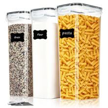 THELIFE 3/6 chiếc Lớn Hộp Đựng Thực Phẩm Hộp đựng Với Nắp , Kín gió Dung tích Đối với Bột mì , Đường , Làm bánh Quân nhu Và Khô Hộp Đựng Thực Phẩm , Nhựa Đối với Phòng bếp Nhà bếp Tổ chức , Phụ kiện Nhà bếp - trắng - Xem 13