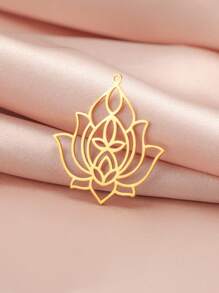 1 件不锈钢花卉莲花吊坠，经典复古美丽优雅，可用作项链、钥匙扣、DIY 珠宝配件，适合作为礼物 - 蓮花系列 - 查看 9