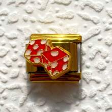 1 Pc New Italian Style Modular Personalized Bracelet Series Gold Base Red Dice Soldier Perfume Series - Gold - View 15