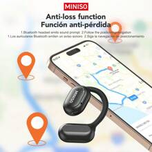 Miniso X30 Open-Ear Translation Headphones, 135 Languages, Touch Screen, Long Battery Life, High-Quality Sound, Built-In Mic, USB Charging, Ideal For Work, Travel & Study, Study Earbuds | Sleek Touch Screen | Ergonomic Earbuds - màu đen - Xem 5