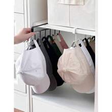 1pc Wall Mounted Hat Organizer Rack With 6 Hooks, Portable Multipurpose Storage Hanger, Over The Door Hat Rack, Closet Organizer Box Suitable For All Types And Sizes Of Hats