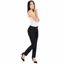 BRITOS JEANS Pantalón Recto Britos Jeans Mujer Negro Mezclilla 025376