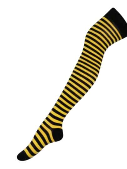 Don Calcetin Calceta Larga Rayada Disfraz Halloween Bruja Varios Colores