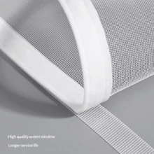 Handmade Pure White Anti-Mosquito Window Net With Zipper, Home Use Moth Proof Screen Window Curtains, Bedroom Window Insect Screen With Zipper Opening For Ventilation And Privacy Gifts Birthday Graduation - Pure White - View 11