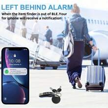 RSH 2个智能标签追踪器，兼容iOS“查找我的”应用程序（仅限苹果系统，不兼容安卓系统），行李定位器、钱包定位器、手机定位器，可更换CR2032电池，无需网络或应用程序，永久免费