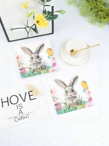 20pcs/40pcs/60pcs 2-Ply Soft Easter Bunny Printed Lunch Napkins, 33cm X 33cm Paper Napkins For Party, Disposable Hand Towels, Decorative Paper, Birthday Graduation Wedding Anniversary