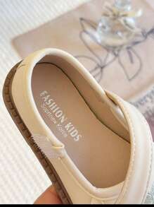 1 双婴儿米色平底鞋，女童幼儿帆布鞋，带钩环扣，简约夏季户外儿童鞋 - 米色 - 查看 6