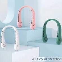 便携式无叶个人风扇，3 档速度设置，强劲气流，适合旅行、户外、室内使用 - 彩色 - 查看 1