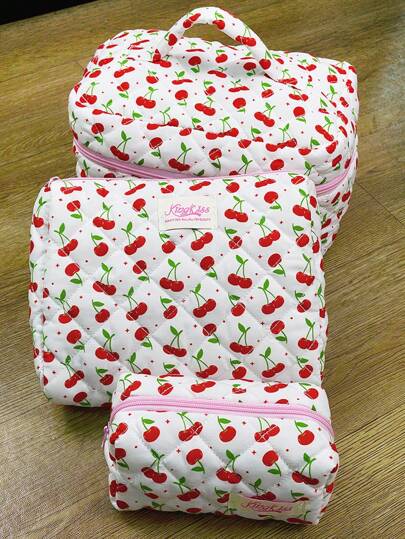 3pcs/Set Makeup Bag, Makeup Pouch, Travel Organizer Bag, Cosmetic Bag For Home, School, Dorm, Travel Essentials, Large Capacity Makeup Bag For Women, Toiletry Bag, Multi-Function Bag, Clutch, Men's Toiletry Bag