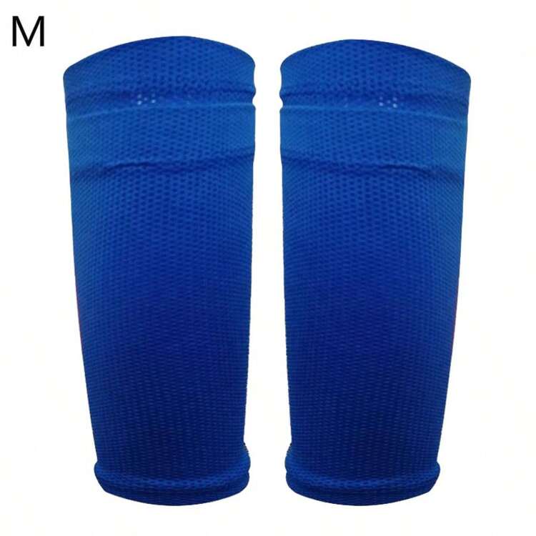 1 Pair Soccer Shin Guards With Pockets, Breathable Soft Double-Layer Sports Leg Protectors, Outdoor Sports Equipment - Multicolor - View 16