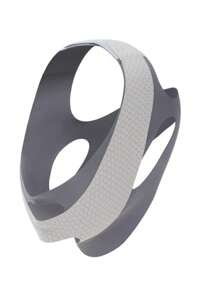 1条简约灰/粉/紫三色弹力口罩带，无缝舒适双层可重复使用口罩带，适合日常佩戴