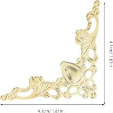 20 件金属书角保护套，3 种颜色铁质护角盖，复古古董书本剪贴簿角保护套，菜单相册角装饰保护套，适用于桌面珠宝盒礼物 - 彩色 - 查看 3