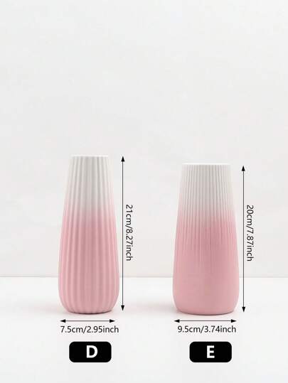 1Pc Roze Ceramic Vase, Flowers Vase Moderne Tafel Shelf Home Centerpieces Wedding Artificial ative Back To School Room Supplies Flower Glass view 3