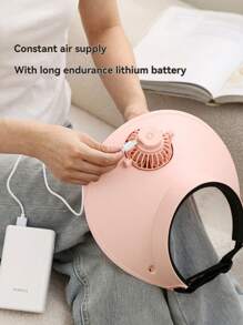 1 pieza Gorra con ventilador recargable y con energía solar, Vuelta al Colegio, 2 modos de alimentación ajustables, 3 velocidades de viento, inclinación de 45° hacia arriba y hacia abajo - Multicolor - Ver 11