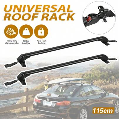 Lockable Aluminium Car Roof Rack Bars Without Rail Anti Theft Luggage Carrier