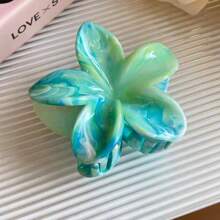 1 Stück Haarclip für Frauen in Plumerien-Form mit künstlichen Perlen, leichter Kunststoffclip, modischer und eleganter einfarbiger Haarclip, Haarzubehör für den täglichen Gebrauch, Gelegenheitspartys, Haargriff geeignet zum Zusammenbinden der Haare, Haaraccessoires, Haarspangen, Haarklemmen