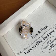 1pc波西米亚祥鸟优雅创意新款可爱动物高端孔雀猫头鹰抓夹复古高端时尚后脑勺盘发亚克力醋酸发爪防滑马尾夹适合日常使用居家学校海边度假工作通勤派对节日生日礼物返校季百搭外出发夹发夹发夹发卡秋冬爪夹发饰女 - 彩色 - 查看 9