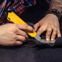 KIT 12 Estilete de Plástico Largo 18mm Estile para Corte Papel Papelão Estilete Atacado Artesanato - Multicolorido - Visão 9