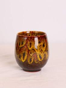 1 件极简主义奢华裂纹釉复古粗陶咖啡杯，创意渐变陶瓷杯，拿铁，冰咖啡杯 - 彩色 - 查看 13