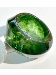 1 chiếc vòng tay nhựa xoắn màu xanh lá cây đậm cổ điển Exaggerated Alien dành cho nữ vòng tay cổ điển - Nhiều màu - Xem 18