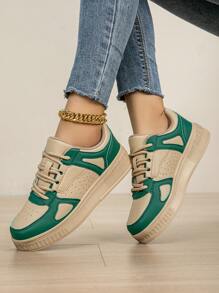 Fall/Winter Women Shoes Casual Sneakers, Lace Up Soft Sole Flat Comfortable Skate Shoes For Women, Lightweight Low-Top Daily Shoes