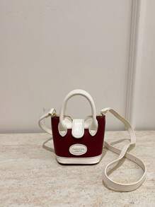 1 件新款可爱女孩迷你 PU 材质独特设计斜挎包，配有可更换肩带，手提斜挎包轻巧便携，适合日常使用、购物、聚会、斋月礼物