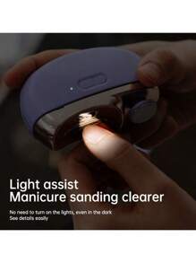 1pc Smart Electric Nail Clippers With Anti-Clip, Nail Polishing, Lighting And Grinding Functions. Suitable For All Ages. Portable USB Rechargeable 2-In-1 Electric Nail Clipper & Grinder With LED Light Avoid Clipping The Meat