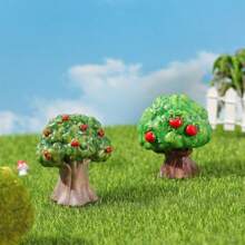 Resin Artificial Apple Tree Miniature Ornament Bonsai For Landscape DIY Decor, Garden, Aquarium Accessories