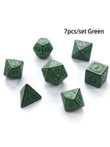 7 قطع/طقم نرد متعدد الأضلاع ، نرد أرقام لألعاب طاولة الدور ، ألعاب الألواح - نرد ذو 4/ 6/ 8/ 10/ 12/ 20 وجهًا - متعدد الألوان - مشاهدة 6