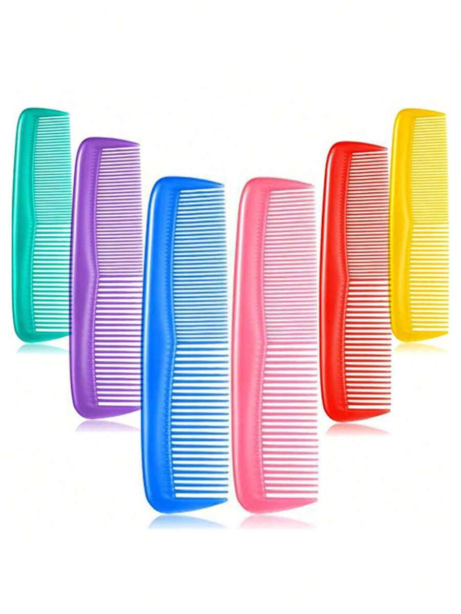 12PCS Double-Sided Double-Tooth Beard Comb For Boys, Double-Head Thick Hairdressing Styling Comb For Hair Salon, Small Pocket Comb For Girls, Hair Brush, Comb, Hair Tools, Hair Products And Accessories For Barber Salon Beauty Travel Essentials