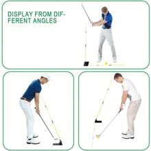 Golf Alignment Stick's Plate Training Swing Practice Aid Stick Holder - Black - View 8