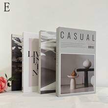 4pcs Foldable Fake Books, Simple Decorative Bookshelf Ornaments, For Display Best Gifts Birthday Graduation