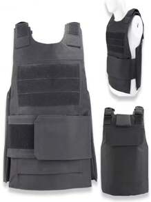 1pc Lightweight Convenient Tactical Vest, Multifunctional Outdoor Training Gilet - Black - View 3