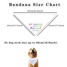 1 pieza Pañuelo personalizado para mascota, Accesorio de foto de boda con fecha personalizada, Babero personalizado para perro con fecha de boda