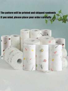 50 Sheets Slouchy Rags, Disposable Kitchen Paper Towels, Washable Wet And Dry Towels, Slouchy Rags, Dishcloths, Non-Stick Oil Rags, Degreasing Towels, Household Cleaning Rags, Drying Cloths, Cleaning Supplies, Cleaning Tools(Random Printing)