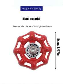 1 pièce Autocollant de valve de commutateur créatif de voiture, bouton métallique de démarrage à une touche, décoration intérieure de contrôle central de voiture